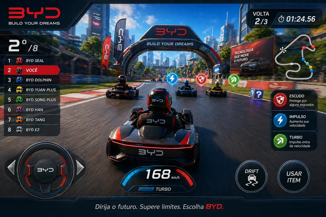 Jogo interativo personalizado da BYD