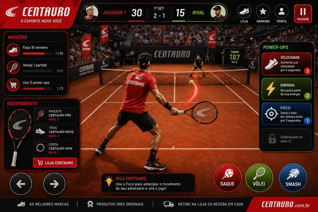 Jogo interativo personalizado da Centauro