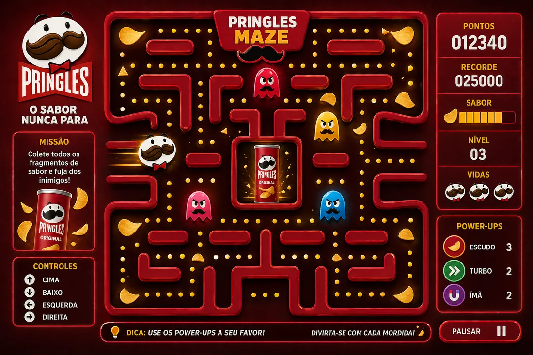 Jogo interativo personalizado da Pringles