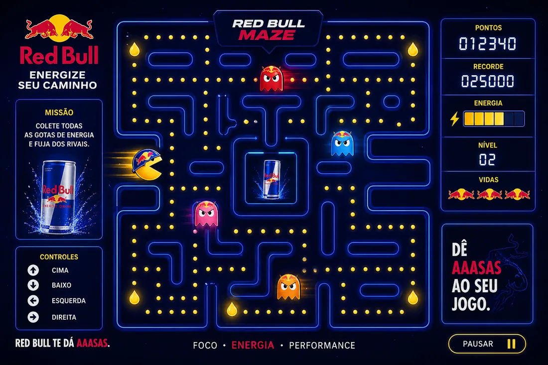 Jogo interativo personalizado da Red Bull