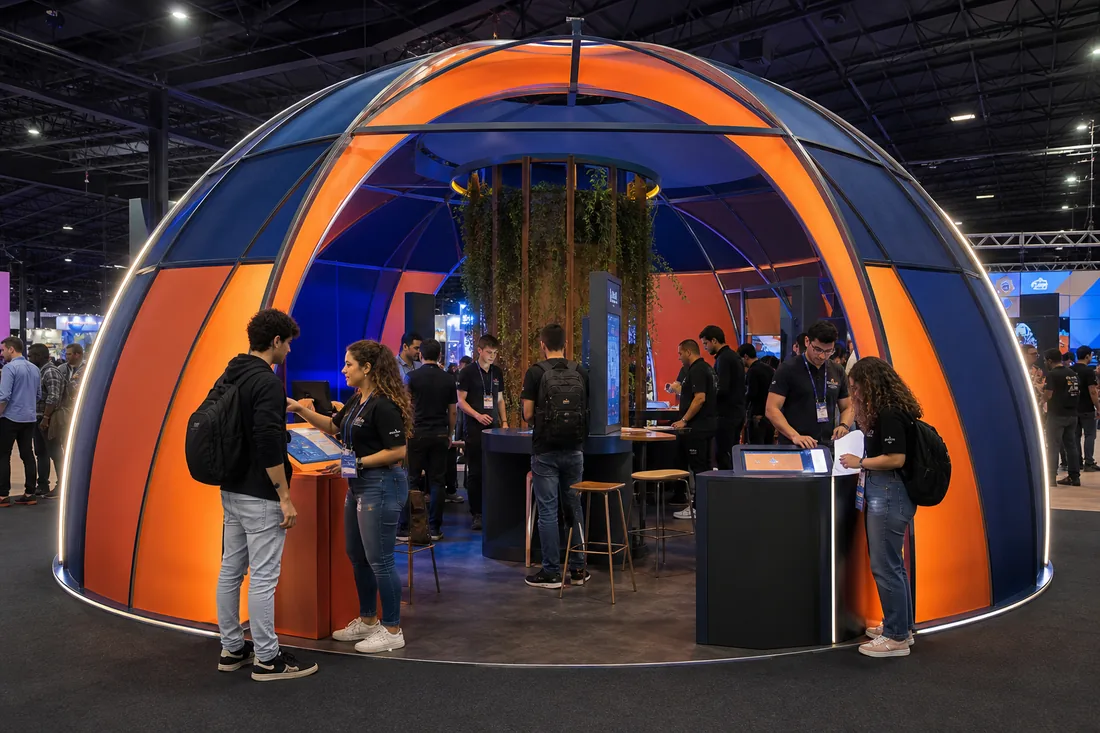 Experiência Itaú HemiSfério em feira de tecnologia