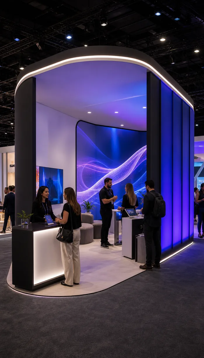 Stand imersivo para feiras, eventos e convenções